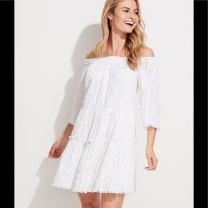 Vineyard Vines Lurex Dobby off-shoulder dress